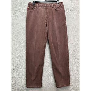 Mustang Jeans Mens 38X34‎ Burgundy Tapered Leg 100% Cotton Denim Pants 5 Pocket